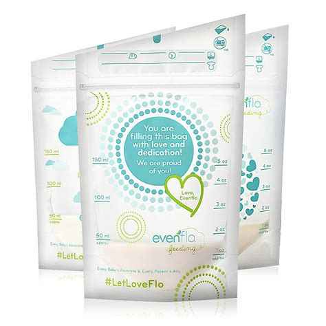 Evenflo Feeding Advanced Breast Milk Storage Bags 50counts