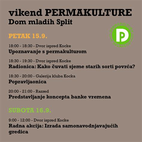 I Vikend Permakulture U Splitu Permakultura Dalmacija