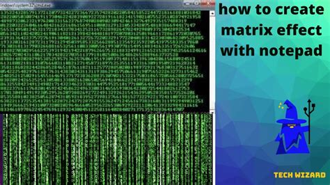 How To Create Matrix Effect With Notepad YouTube