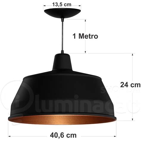 Luminaria Pendente Bedd 16 Retrô Vermelho Metálico Branco Real Led