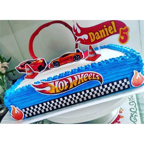 Topo De Bolo Hot Wheels Personalizado Shopee Brasil