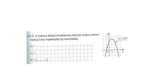 Z Wykresu Funkcji Kwadratowej Odczytaj Miejsca Zerowe Funkcji F Oraz