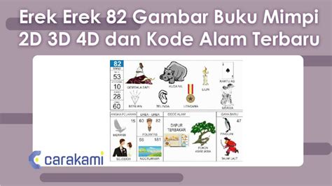 Erek Erek 82 Gambar Buku Mimpi 2d 3d 4d And Kode Alam Terbaru