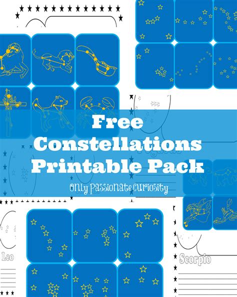 Learning about Constellations: Free Printable Pack - Only Passionate Curiosity