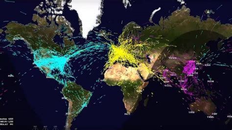 Los Fascinantes Mapas Que Muestran La Congestión Del Tráfico Aéreo