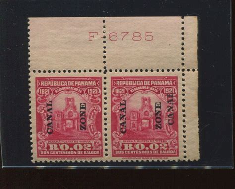 Canal Zone D Canal Double Overprint Error Mint Plate Stamp With