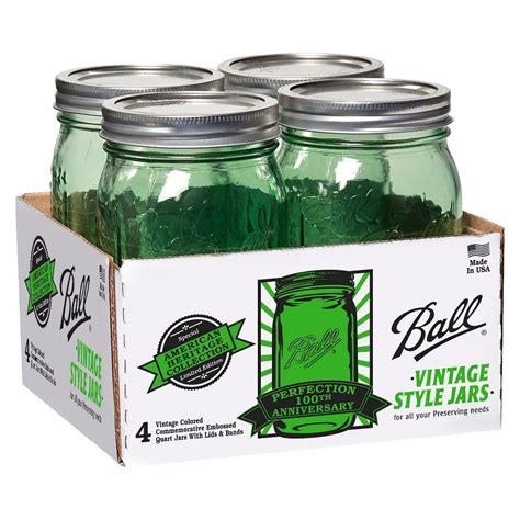 Ball® American Heritage Collection 1 Quart 32 Oz 4 Pack Mason Jars