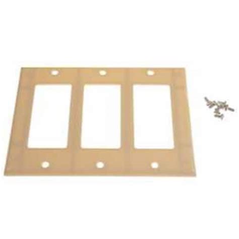 Leviton Decora Ivory 3 Gang Thermoset Plastic Gfci Rocker Wall Plate 1 Pk Total Qty 1 Count