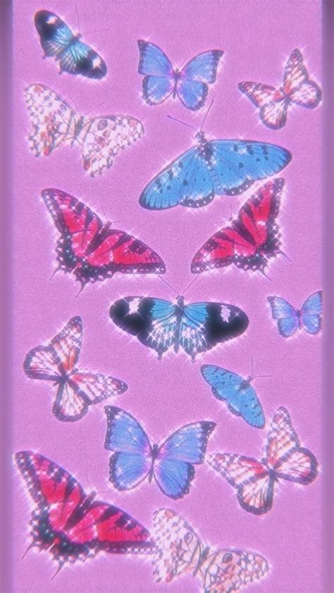 Cute Aesthetic Pink Butterfly Wallpapers Wallpaper Cave