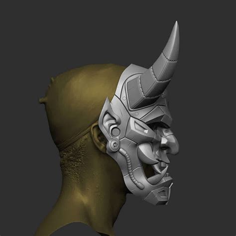 Co3d Cyberpunk Japanese Oni Mask 3d Print Model