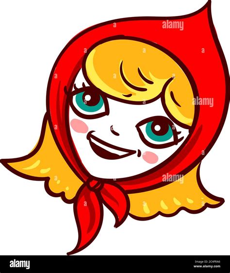 Happy Girl With Blonde Hair Illustration Vector On White Background Stock Vector Image Art