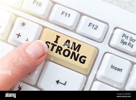 Inspiration Showing Sign I Am Strong Business Idea Have Great Strength