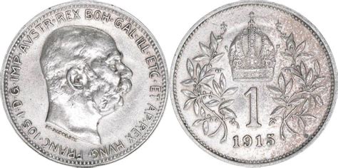 Österreich Kaiser Franz Joseph I 1 Krone 1915 MA Shops