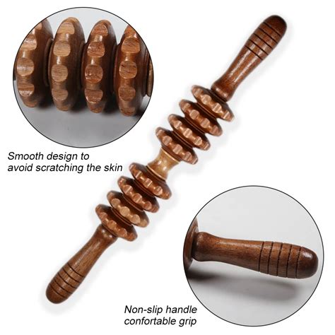 Shop Generic Multi Function Wooden Massage Roller Stick For Body Back