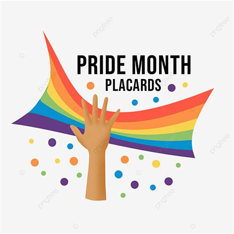 Pride Month Placards Festival Card Sign Colorful Support Happy ...