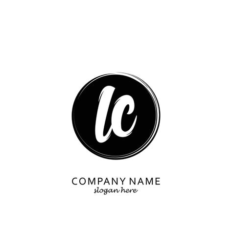 Initial LC with black circle brush logo template 11299522 Vector Art at ...