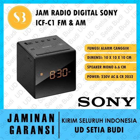 Jual Radio Fm Am Clock Digital Sony Icf C Icf C Alarm Shopee Indonesia