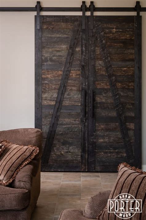 Speckled Black Bi Part Doors Porter Barn Wood