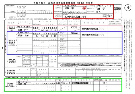 令和3年分 給与所得者の扶養控除等（異動）申告書の書き方と記入例