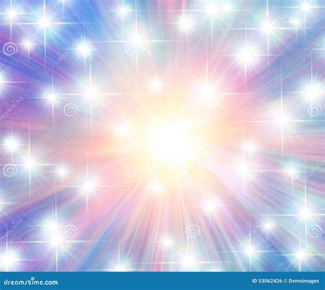 Multicolor Glowing Stars And Rays Stock Photo Image Of Beams Sparkle