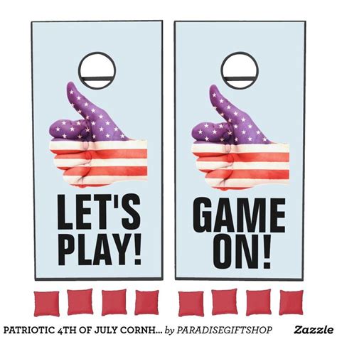 Patriotic Th Of July Cornhole Set Zazzle Cornhole Set Cornhole