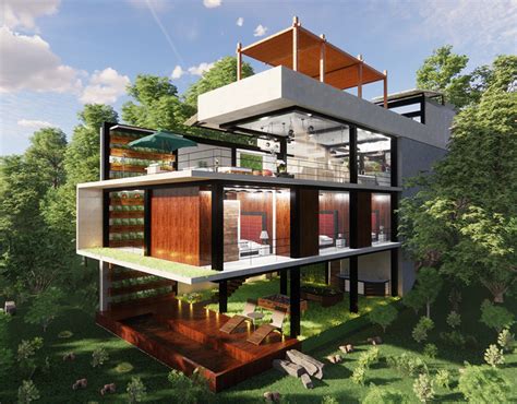 Casa Bioclimática Recorrido 3D on Behance