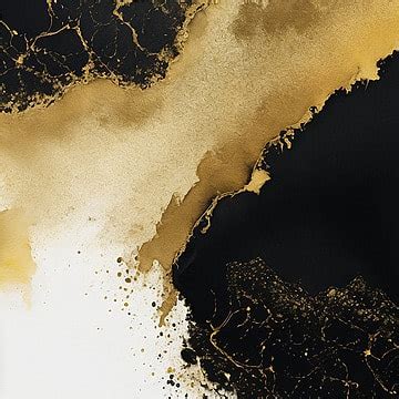 Black And Gold Mixed Watercolor Painting Background Watercolor