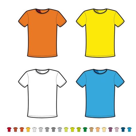 T shirt collection Royalty Free Vector Image - VectorStock