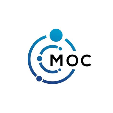 Moc Letter Technology Logo Design On White Background Moc Creative