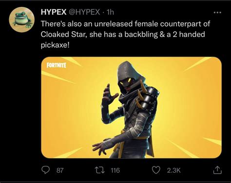 Possible Female Cloaked Shadow Skin In Files Via Hypex R Fortniteleaks