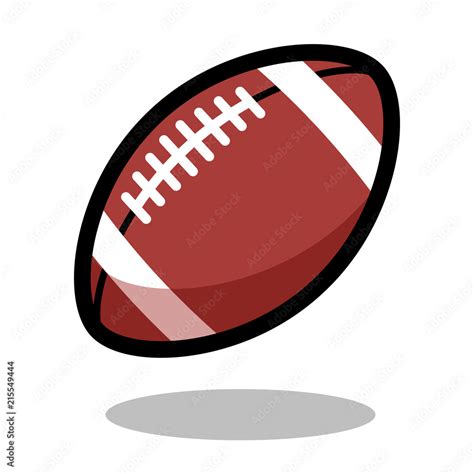 American football rugby sport ball logo vector line 3d icon Stock ...