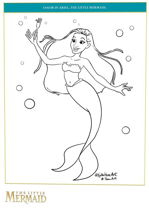 Ariel Colouring Pages