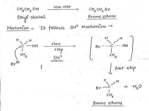 How Does Ethyl Alcohol React With Conc HBr