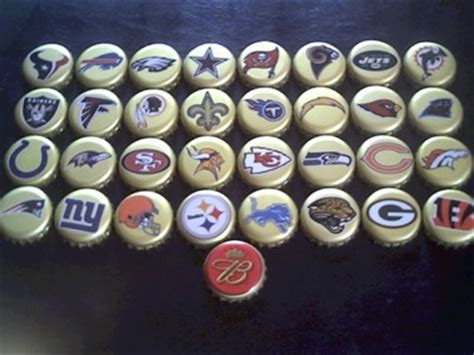 2010 Budweiser NFL Beer Bottle Cap Complete set 33 caps -- Antique ...