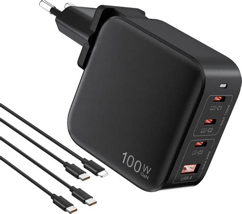 W Usb C Chargeur Rapide Pd W Qc W Pps Pd Gan Chargeur Ports