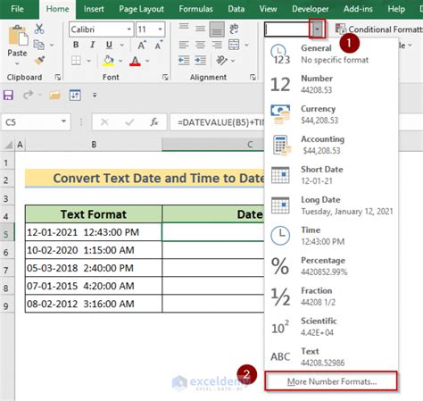 How To Convert Text Date And Time To Date Format In Excel 7 Easy Ways