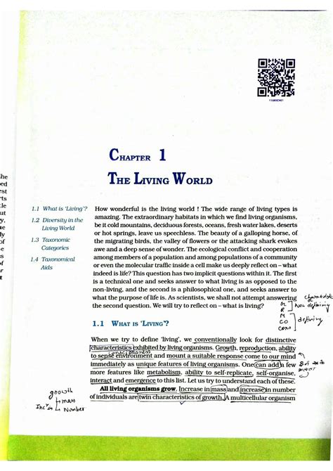 SOLUTION: Living world ncert notes with underline and explanation ...