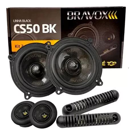 Alto Falante Kit Vias Bravox Polegadas Cs Bk W Rms