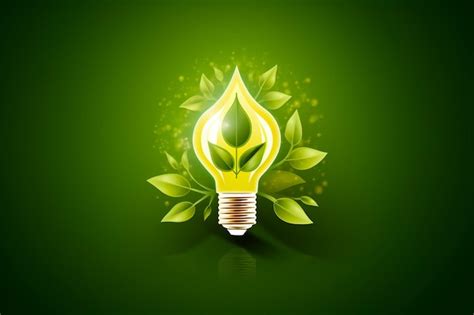 Premium Photo Green Eco Energy Concept Icon Plant Inside The Light Bulb