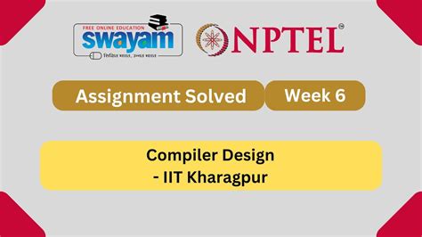 Compiler Design Week Nptel Answers Nptel Nptel Nptel