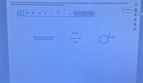 Draw The Structures Of Two Alkenes That Would React Chegg