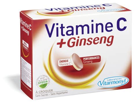 Vitamine C Ginseng à croquer Laboratoires Vitarmonyl