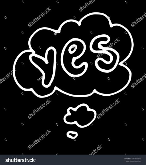 Speech Bubbles Meditating On Word Yes Stock Vector Royalty Free