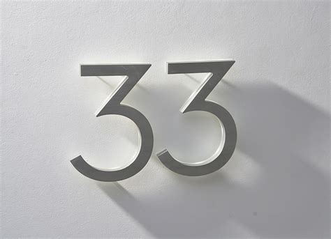 Modern Neutra House Numbers Led Backlit Luxello Australia