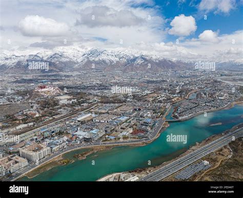 Lhasa Chinas autonome Region Tibet 30 März 2023 Dieses Luftfoto