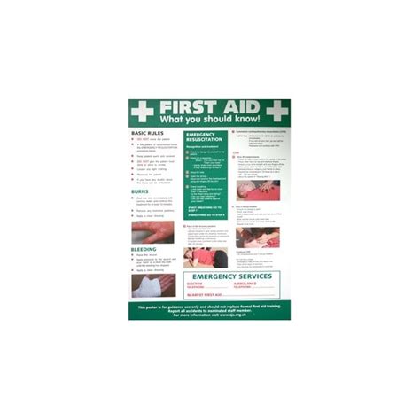 First Aid Poster Health And Safety From Logistics Uk Uk