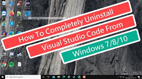 How To Completely Uninstall Visual Studio Code From Windows