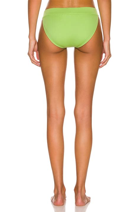 Norma Kamali Banded Bikini Bottom In Gemini Green FWRD