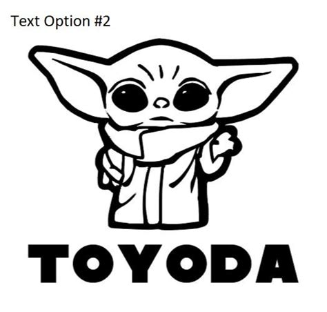 Toyota Baby Yoda Toyoda Pegatina Etiqueta De Etsy