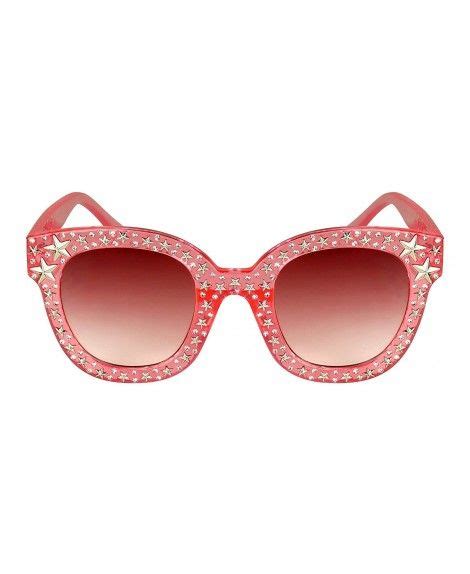 Edge I Wear Cat Eye Round Shaped Rhinestone Sunglasses